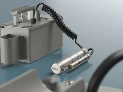 Military Radiac Set With External Probe 3D model