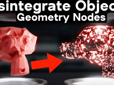 Disintegrate Objects - Geometry Nodes - Blender Free 3D model