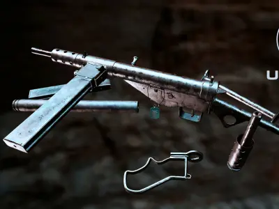 Sten Gun MK II Low-poly 3D model