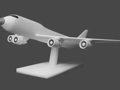 Miniature Simple Plane Boieng 747 to Personalize 3D print model