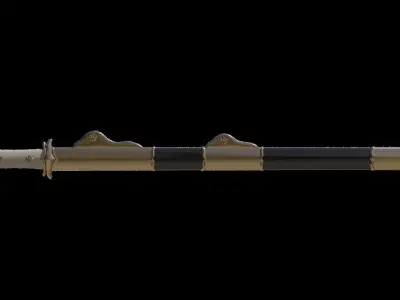 Tang Dao Chinese Sword Low-poly 3D model