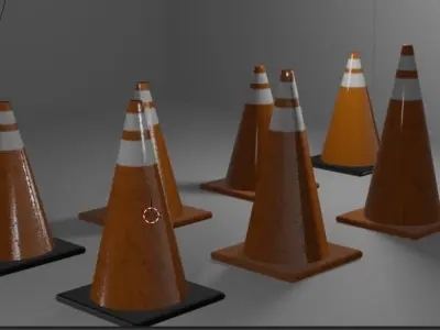 Traffic Cone Free 3D model buy