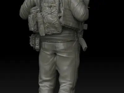 UKRAINIAN SOLDIER 02 3D print model