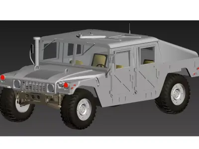 hummer military vehicle Free 3D model