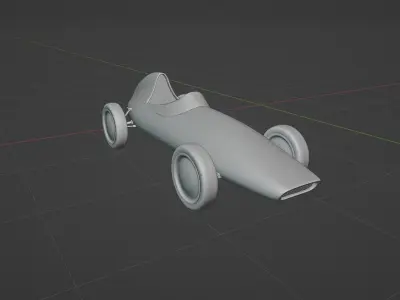 Racing Retro Car Free 3D model