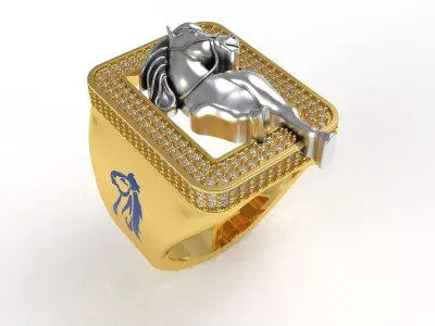 Horse Ring 3D print model 3