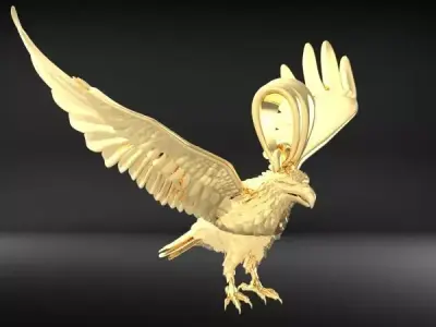 American Winged Eagle Pendant 3D print model