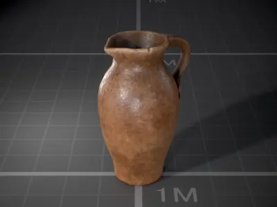 Medieval Jugs Free low-poly 3D model