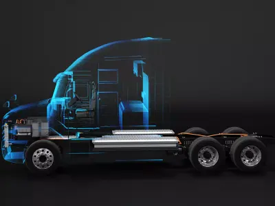EV Semi-Truck X-ray 3D model