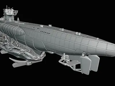 Submarine U Boot Typ VIIC 3D print model