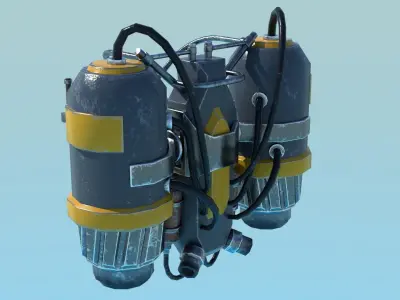 Jetpack v1 Low-poly 3D model