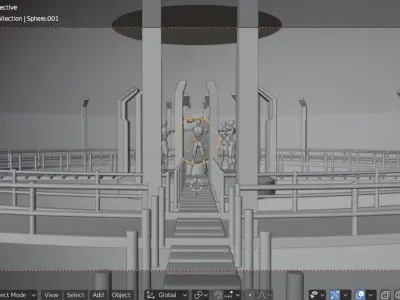 Sci-fi shot Free low-poly 3D model