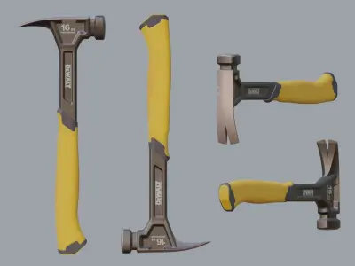 Hammer DeWALT Low-poly 3D model