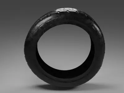 Car Tire Textured 3D model