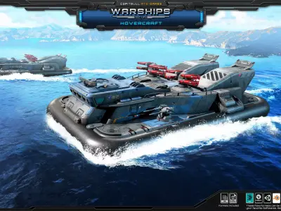 WARSHIPS - Hovercraft  Low-poly 3D model