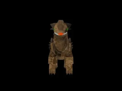 Earth Dragon Free low-poly 3D model