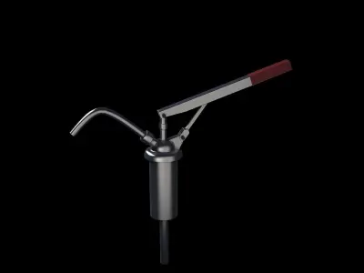 Hand oil pump for barrels 3D model