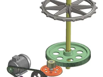 Conveyor drive Free 3D model