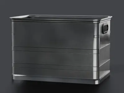Aluminum Container 001 L 3D model