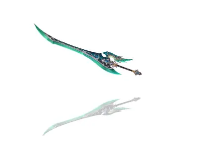 Elven Katana Low-poly 3D model