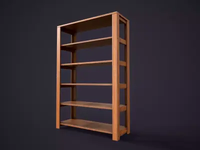 Vintage Storage Shelving Set Low-poly 3D model