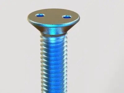 M5 Snake Eye Countersunk Bolts and nut 3D print model