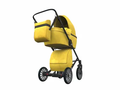 Baby stroller 09 3D model