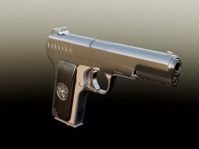 t33 pistol 3D model