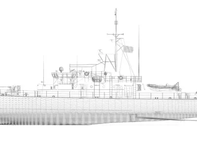 Fremantle Class Patrol Boat - HMAS Townsville 3D model