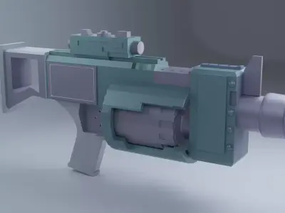 Semi-Auto soft bullet Gun Free 3D model