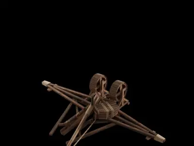 Trebuchet Animated Free low-poly 3D model