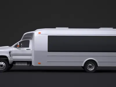 Modern Shuttle Bus 3D model