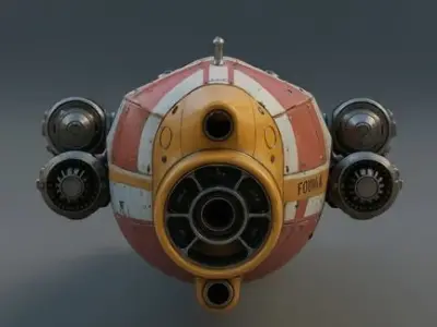Sci Fi Spaceship Low-poly 3D model by zyrox-visuals