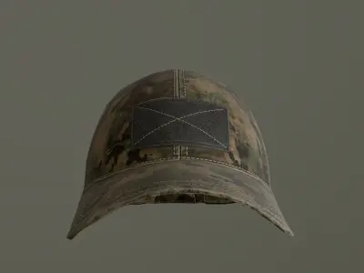 Military Cap Free low-poly 3D model