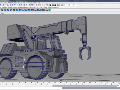 Crane truck in game 3D model