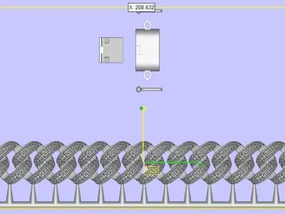 Unique Hexagon Shape Cuban Chain Cad File 3D print model