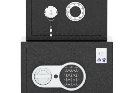 mechanical combination safe 3D model