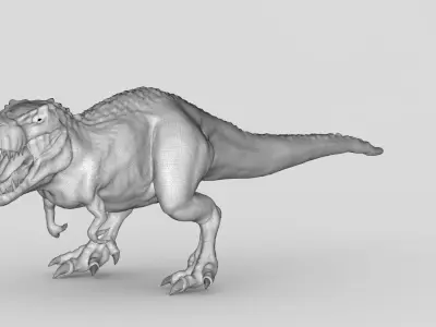 Game Ready Low Poly Dinosaur T-rex Low-poly 3D model
