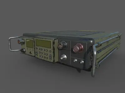 Military Radio Low-poly 3D model