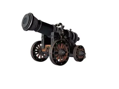 Old War Canon 3D Model 3D print model