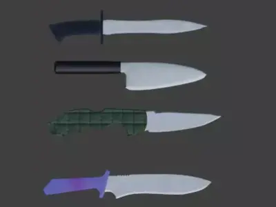Collection of knifes Free 3D model