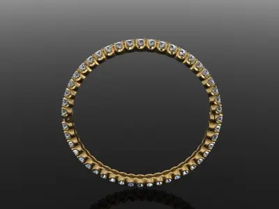 Infinity Diamond Round Bangle 3mm50  3D print model
