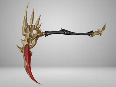 Futuristic Scythe Low-poly 3D model shop