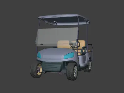 Generic Modern Golf Cart -- Electric Sport Vehicle -- Club Car 3D model purchase