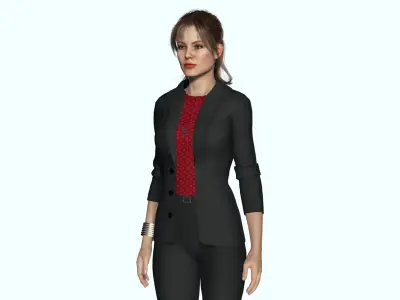 Business Woman in Suit Female 3D model