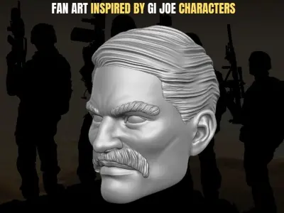 Leatherneck fan art head 3D printable File For Action Figures 3D print model