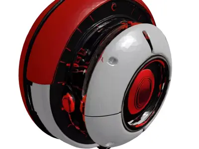 Futuristic Robotic Eye 3D Model 3D model