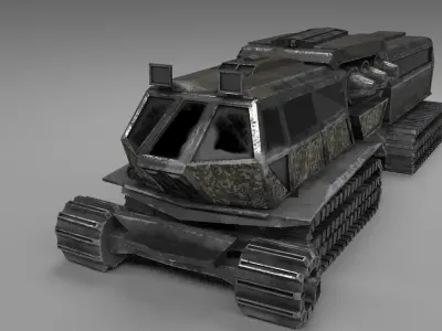 Rough Terrain Vehicle  RTV Low-poly 3D model