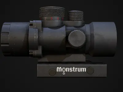 MONSTRUM 2X SCOPE Low-poly 3D model