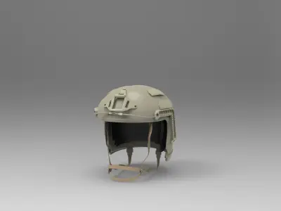 Tactical High Cut Military Helmet  3D model